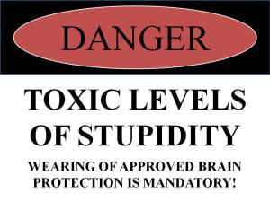 Danger - Stupidity